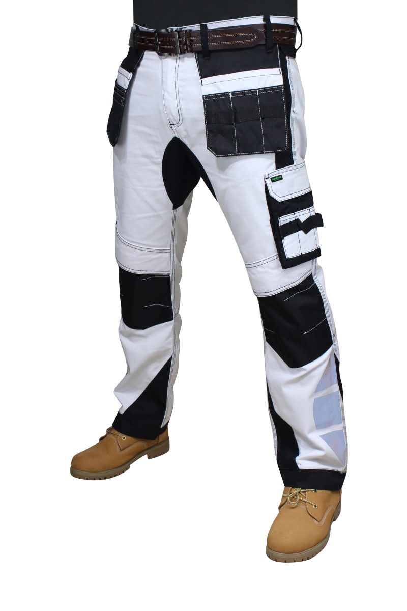 Men?s Work Trousers Heavy Duty Safety Cargo Combat Work Pant Multi Pockets Knee Pad Cordura Workwear